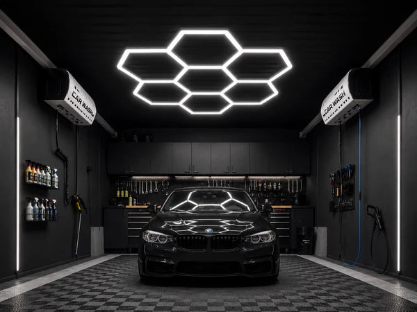 7 Grids Hexagon Led Lights Hexagon Led Car Garage Light 2.4m x 2.3m