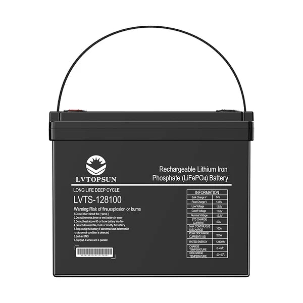 LVTOPSUN 12.8V 100Ah 1.28kWh LiFePO4 lithium solar battery South Africa