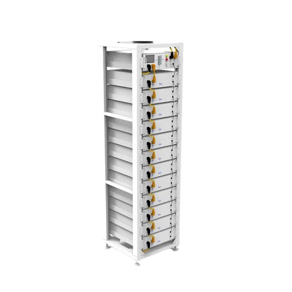 Deye BOS-G 61.44kWh High Voltage LiFePO4 Lithium Battery Set with 12 Batteries Rack and HV Control Box South Africa