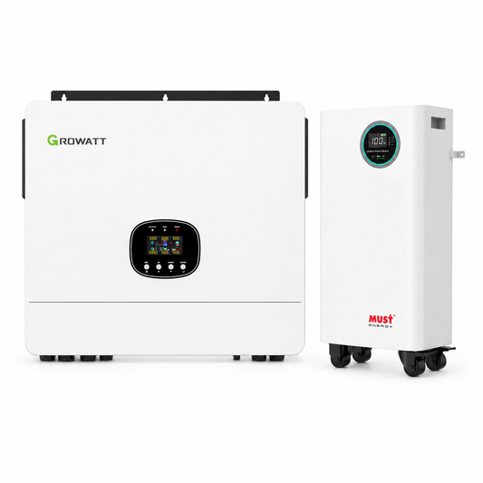 Growatt 12kW Inverter + MUST 16kWh Lithium Battery Combo