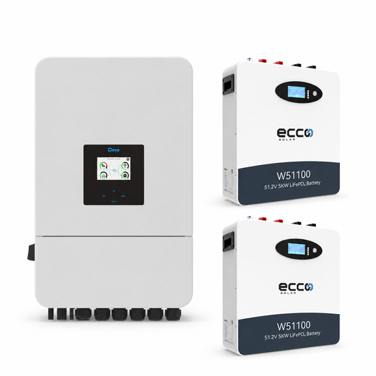 Deye 8kW Inverter + 2 × ECCO 5.12kWh Lithium Battery Combo