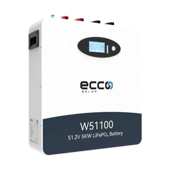 Ecco 51.2v 100ah 5.12kwh Lithium Battery W51100 Wall Mouted