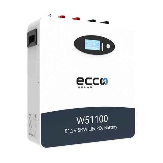 Ecco 51.2v 100ah 5.12kwh Lithium Battery W51100 Wall Mouted