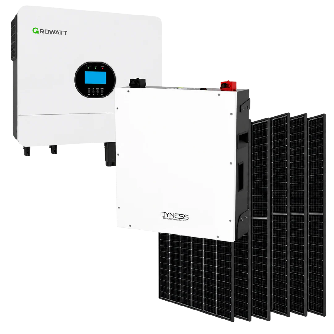 6KW MPPT Growatt Dyness 5.12 Lithium Battery Combo Backup Power Kit 6x Solar 460w Solar Panels Mono