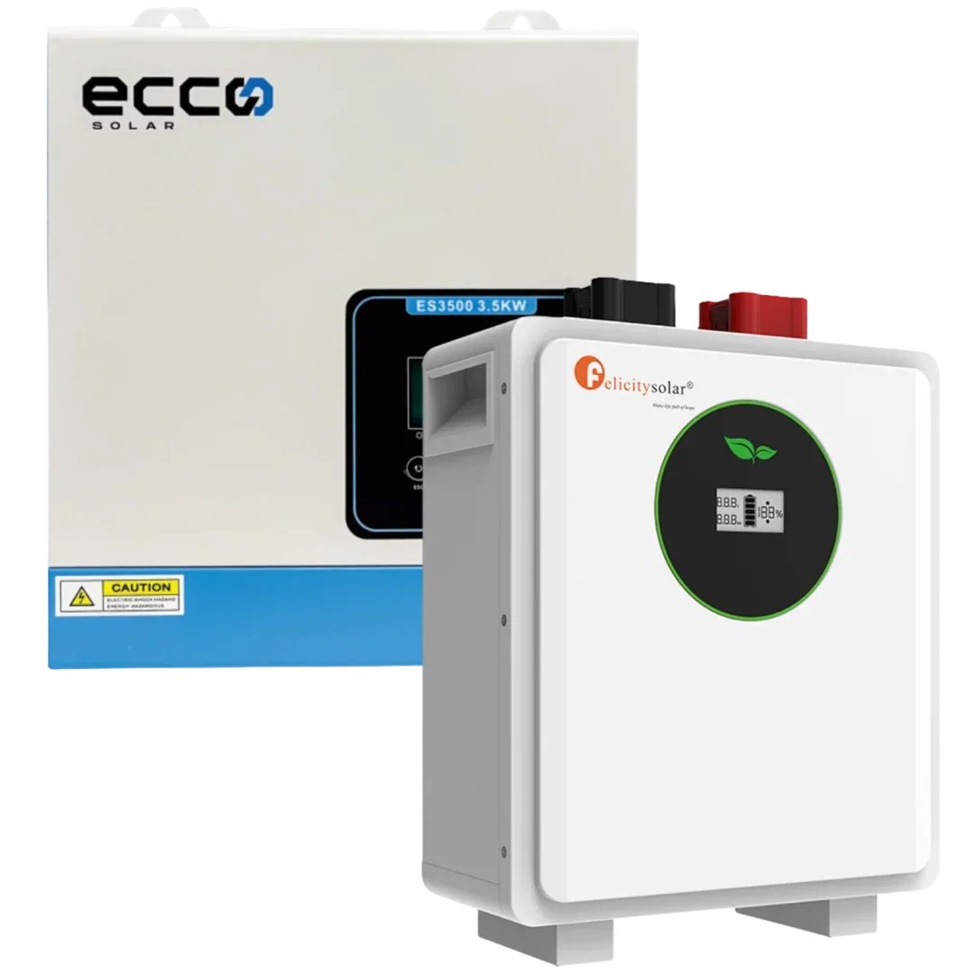 Ecco 3.5KW 3500W MPPT 100 AH 2.56 Felicity Lithium Combo