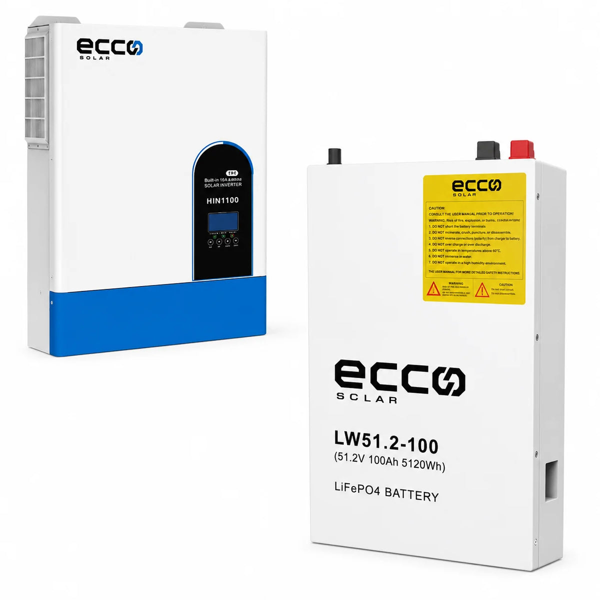 6.2KVA Ecco Pure Sine Wave Load shedding Combo 6200 Watt 5.12KWH Lithium Battery