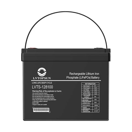 LVTOPSUN 12.8V 100Ah 1.28kWh LiFePO4 lithium solar battery South Africa